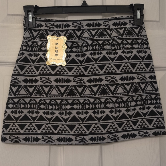🆕 Fashion Triangle Geometric Egyptian Hieroglyphics Eye of Horus Mini Skirt_S - Picture 8 of 11